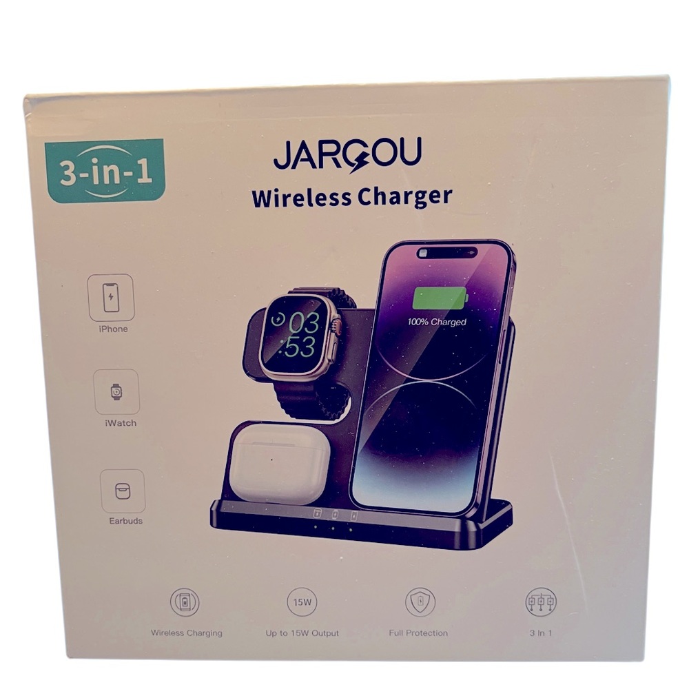 3 in 1 wireless charger system in original box, never used.